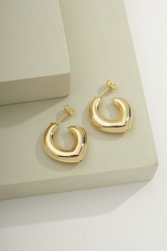 Angled Hoops Gold