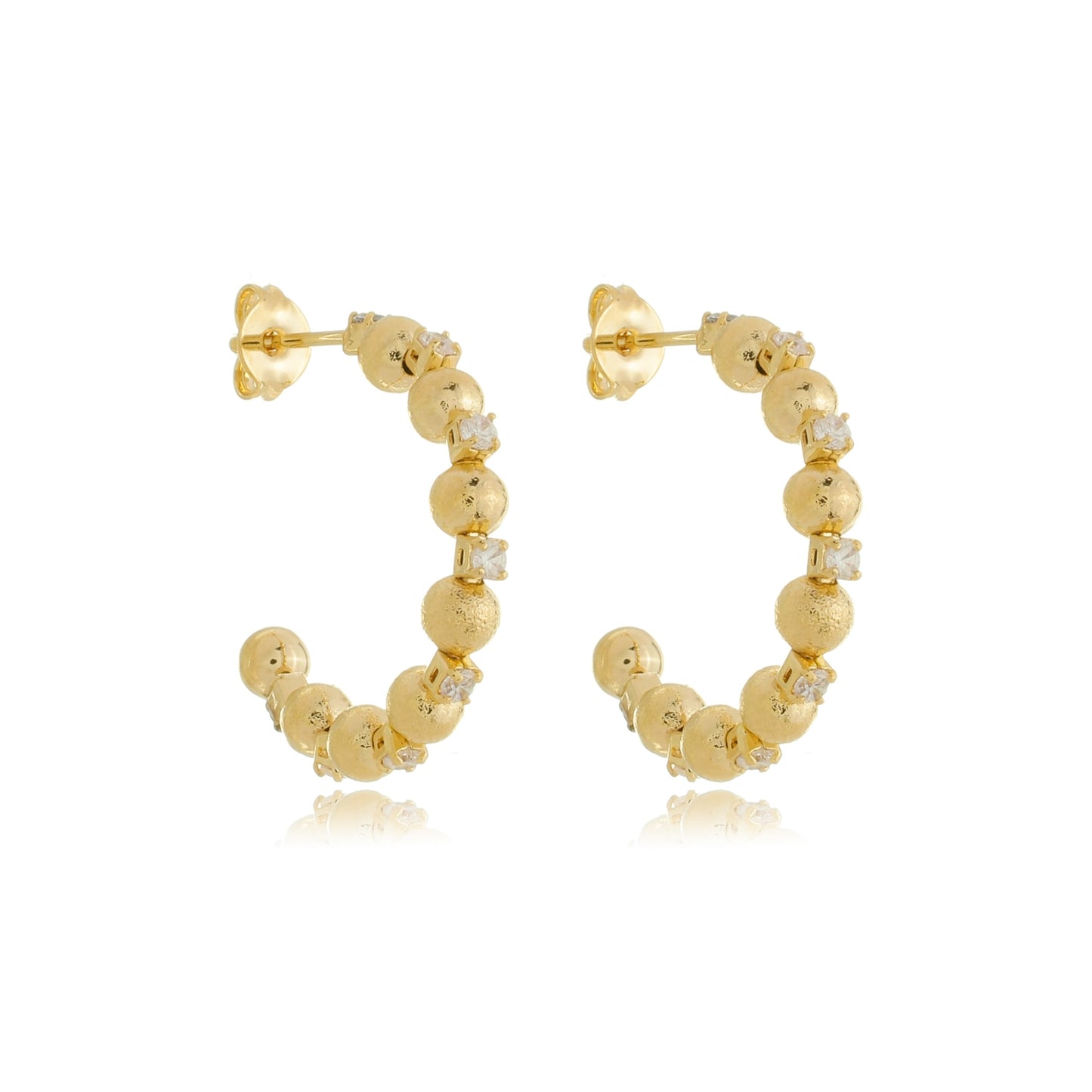 Beaded Bliss Hoops Gold
