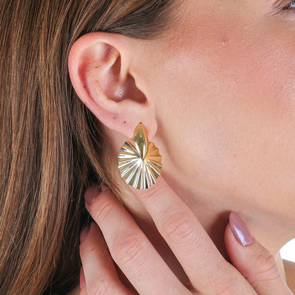 Radiant Fan-Shaped Earrings
