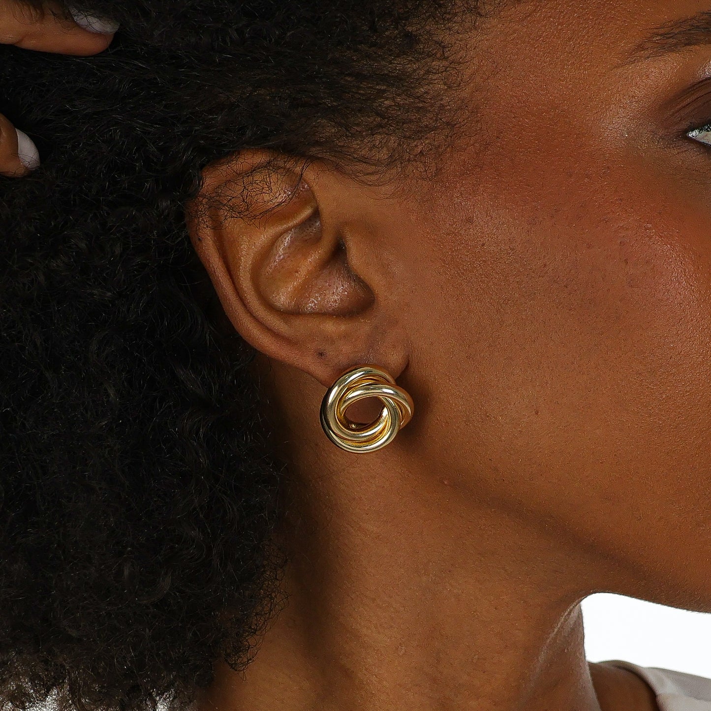 Triple Love Knot Earring Gold