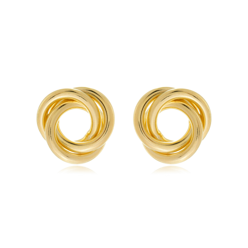 Triple Love Knot Earring Gold