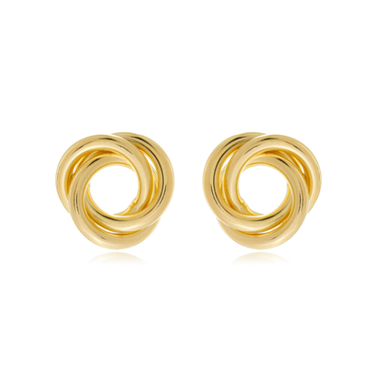 Triple Love Knot Earring Gold