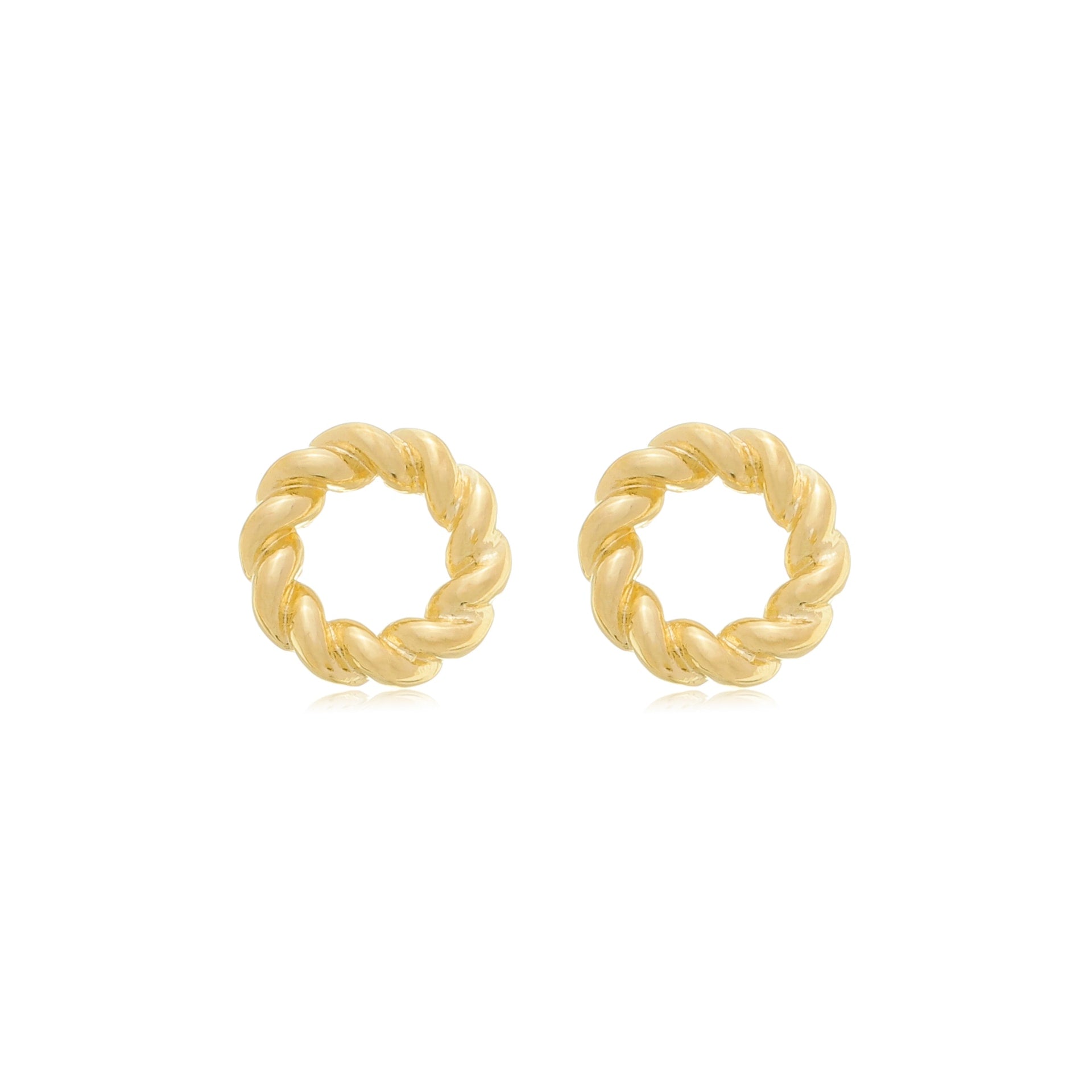 Twisted Ring Earring Gold