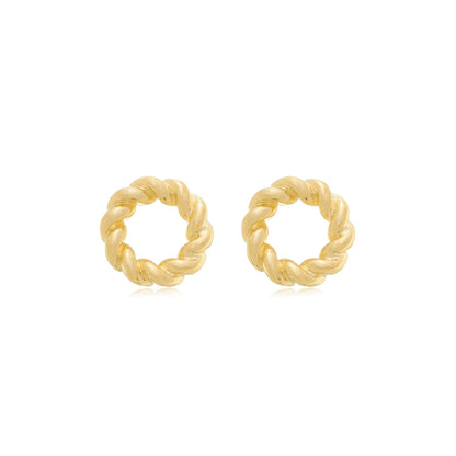 Twisted Ring Earring Gold