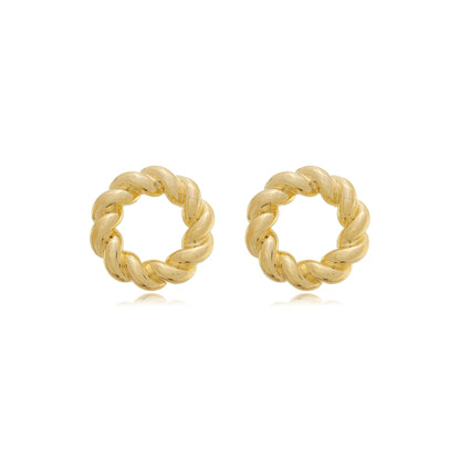 Maxi Twisted Ring Earring Gold