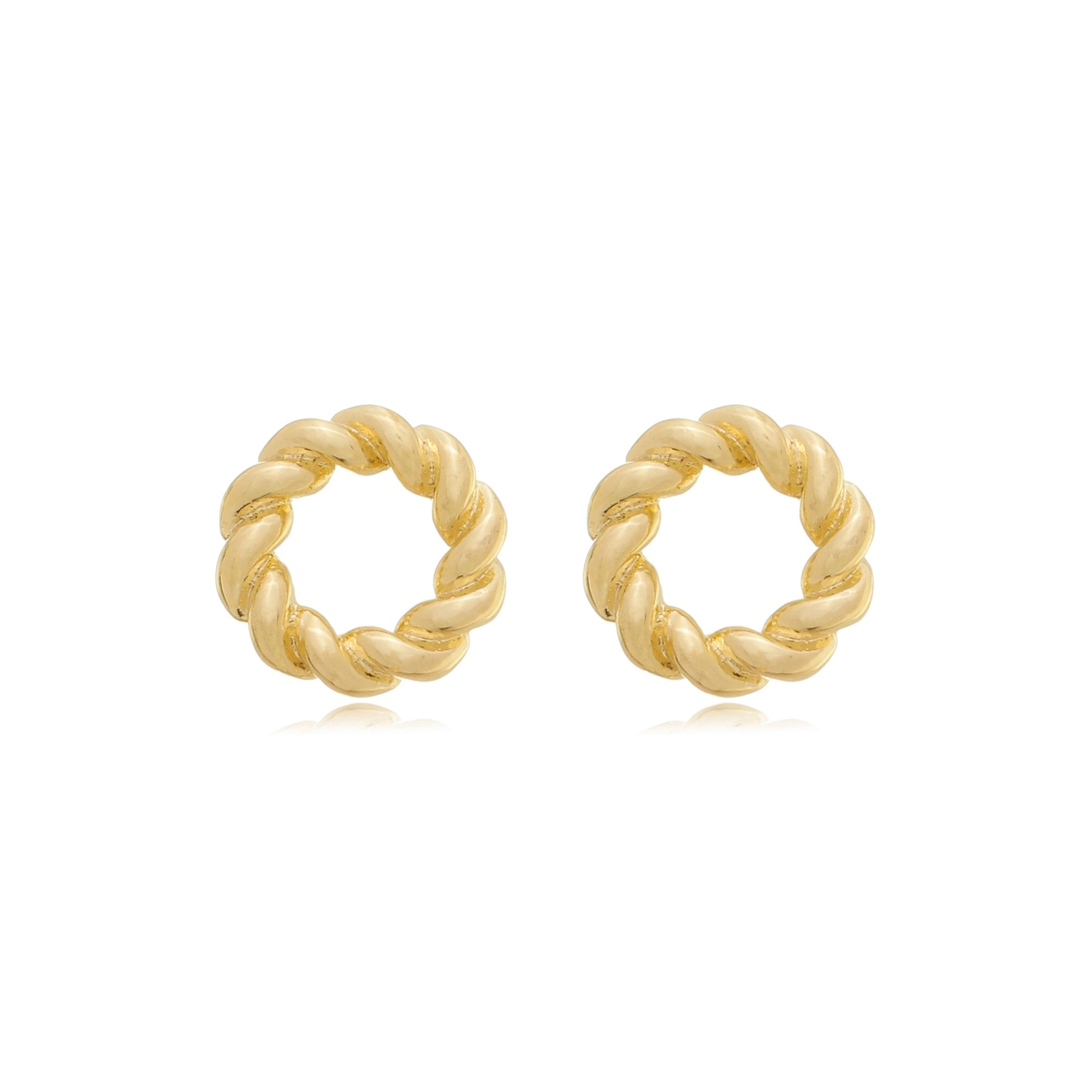 Small Twisted Ring Earring Gold