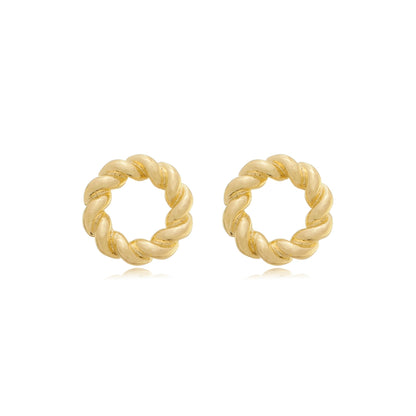 Small Twisted Ring Earring Gold