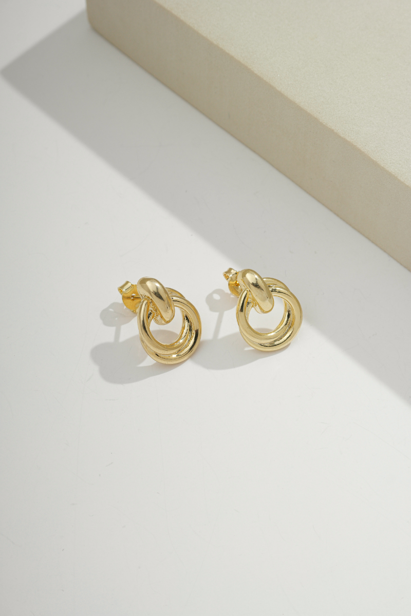 Double Knot Earring Gold