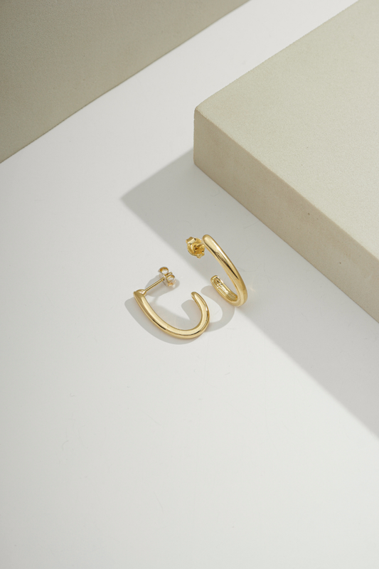 Sleek J Mini Hoop Gold