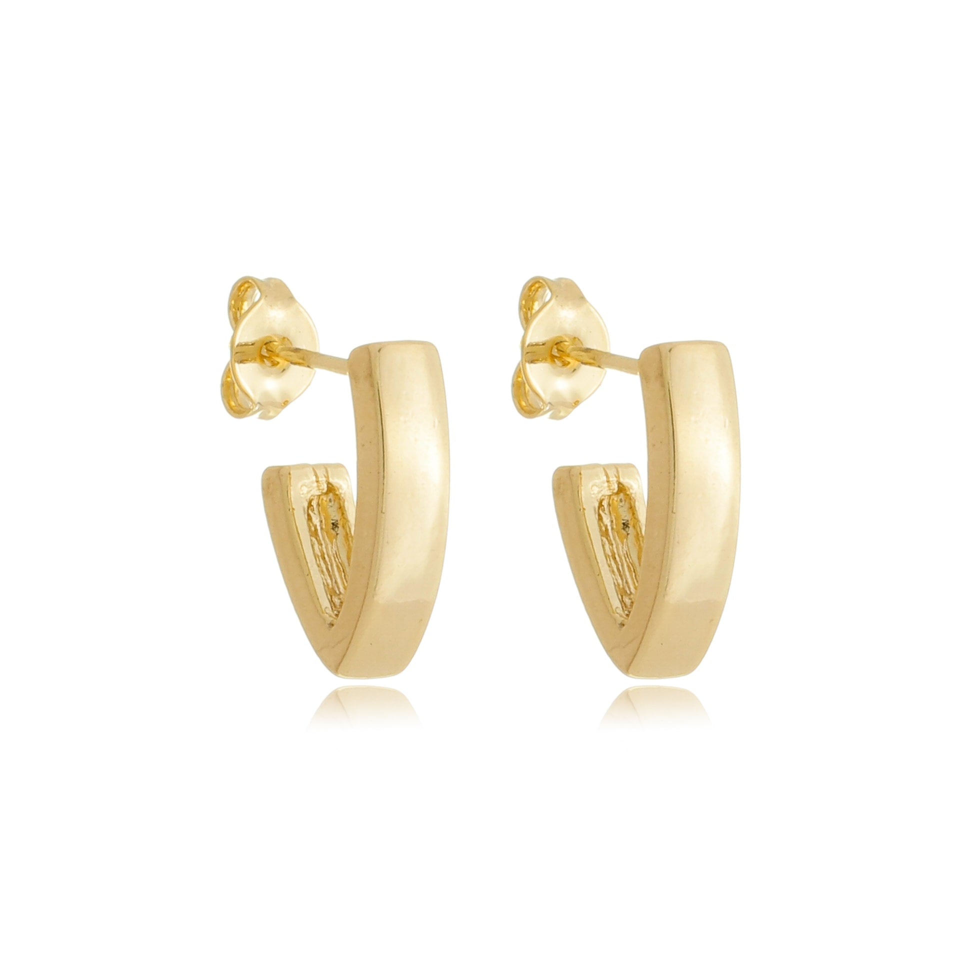 Minimalist V Huggie Gold