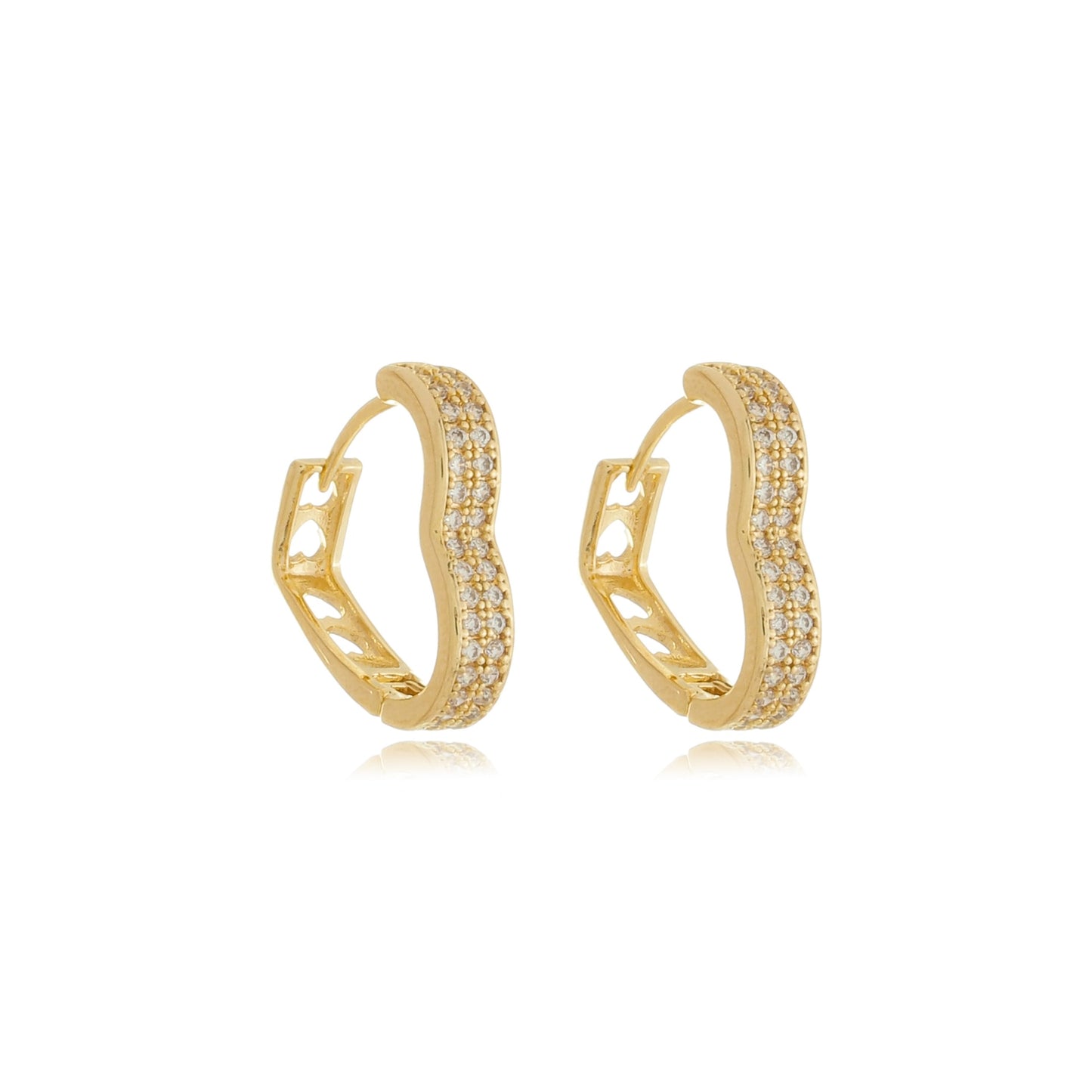 Heartbeat Huggie Hoops Gold