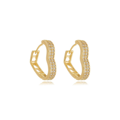 Heartbeat Huggie Hoops Gold