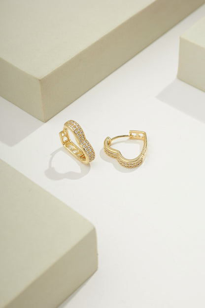 Heartbeat Huggie Hoops Gold