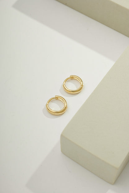 Classic Sleek Mini Hoop Earrings 12mm