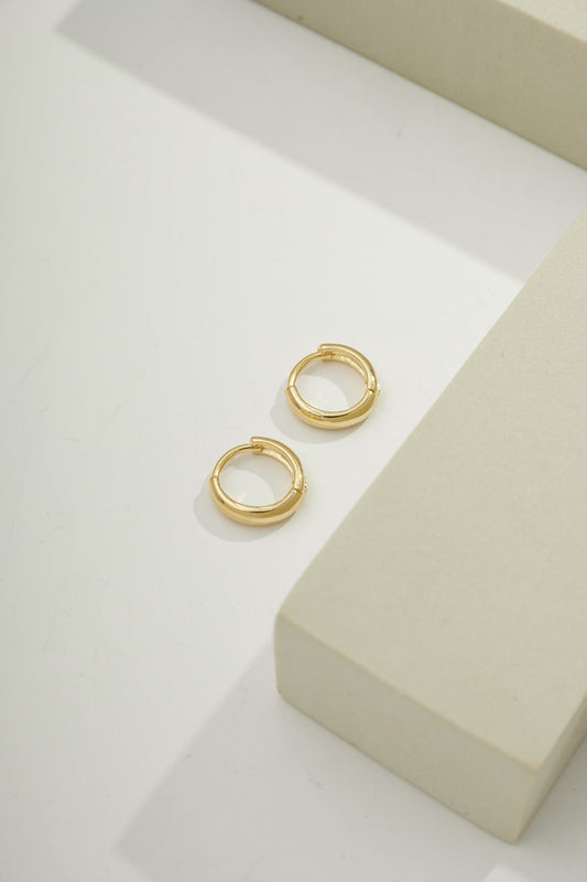 Classic Sleek Mini Hoop Earrings 12mm