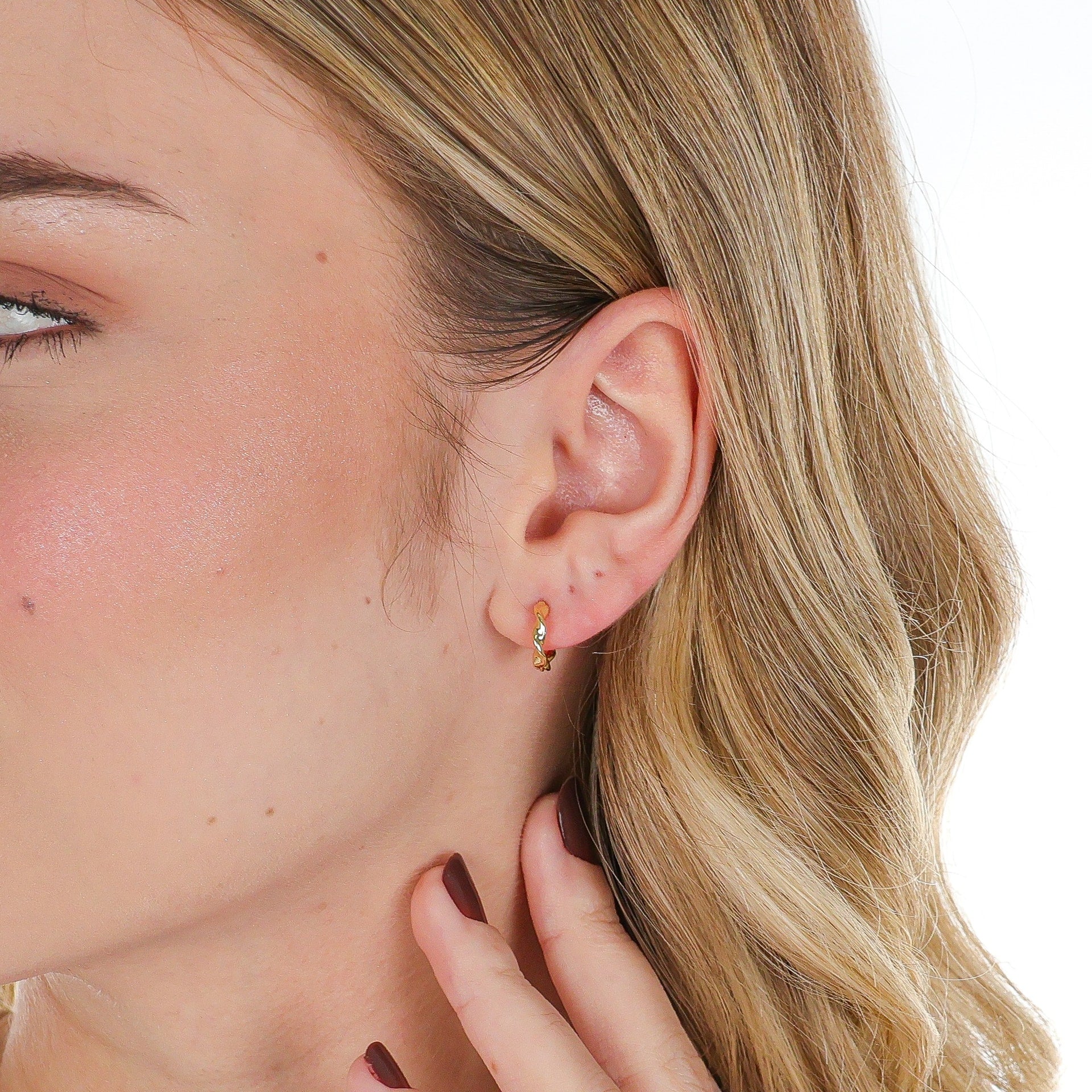 Twisted Mini Hoop Earrings - 12mm