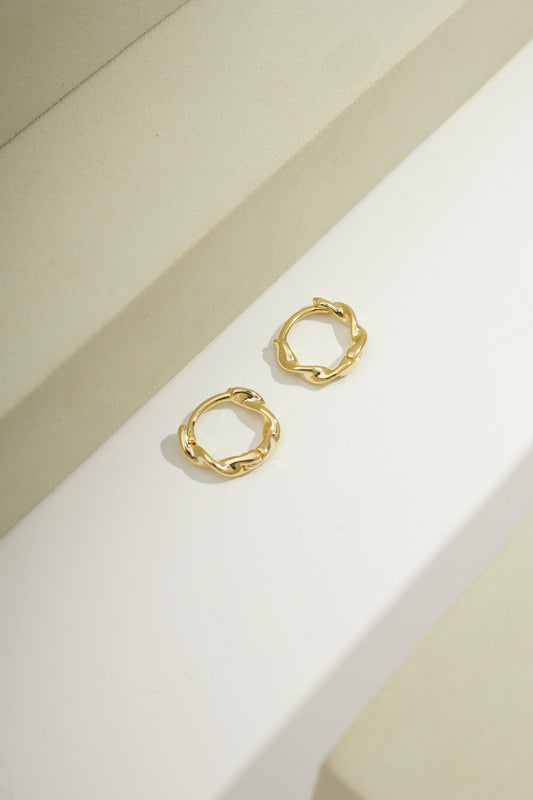 Twisted Mini Hoop Earrings - 12mm