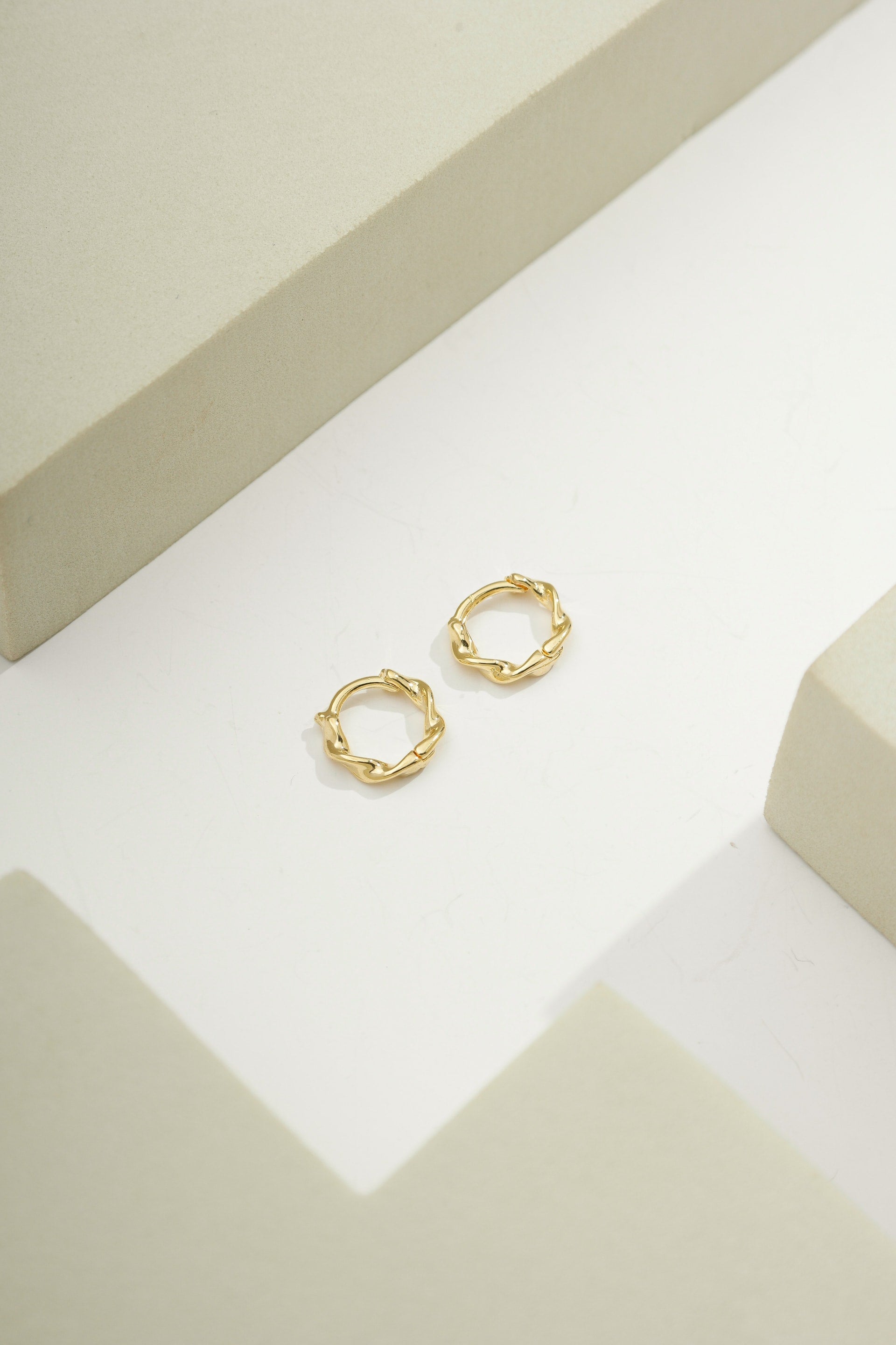 Twisted Mini Hoop Earrings - 10mm