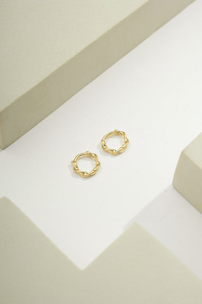 Twisted Mini Hoop Earrings - 10mm