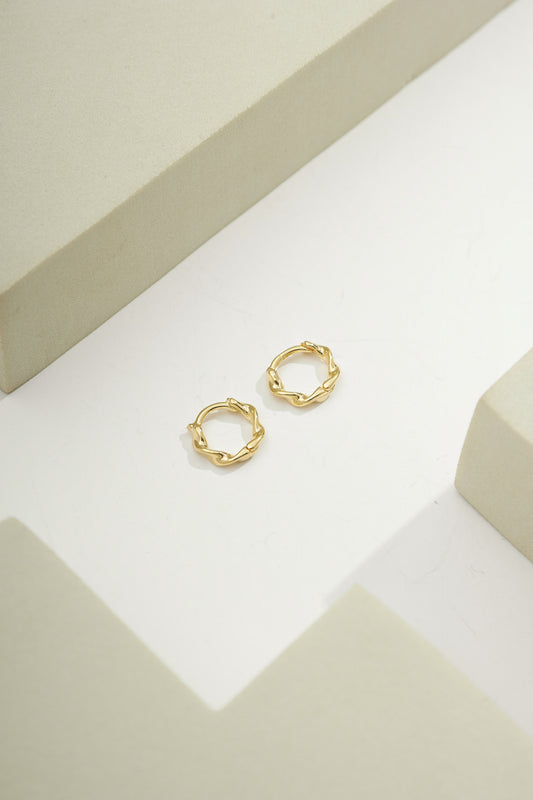 Twisted Mini Hoop Earrings - 10mm