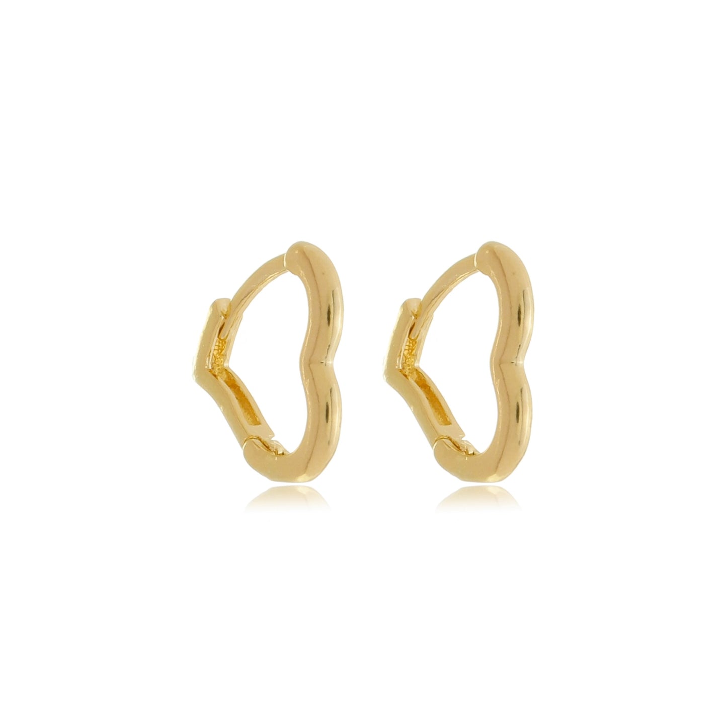 Dainty Heart Hoop Earrings 13mm