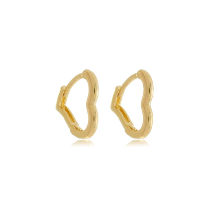 Dainty Heart Hoop Earrings 13mm