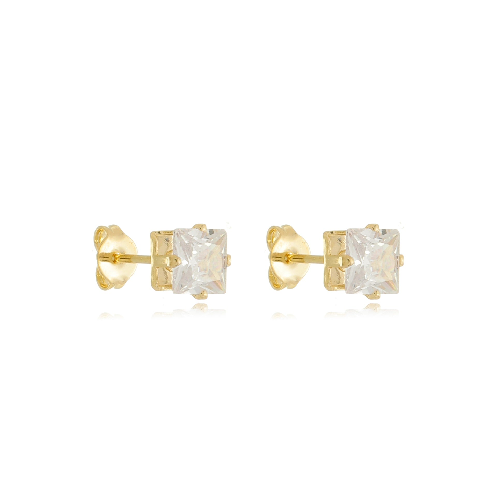 Princess Cut Stud Earring