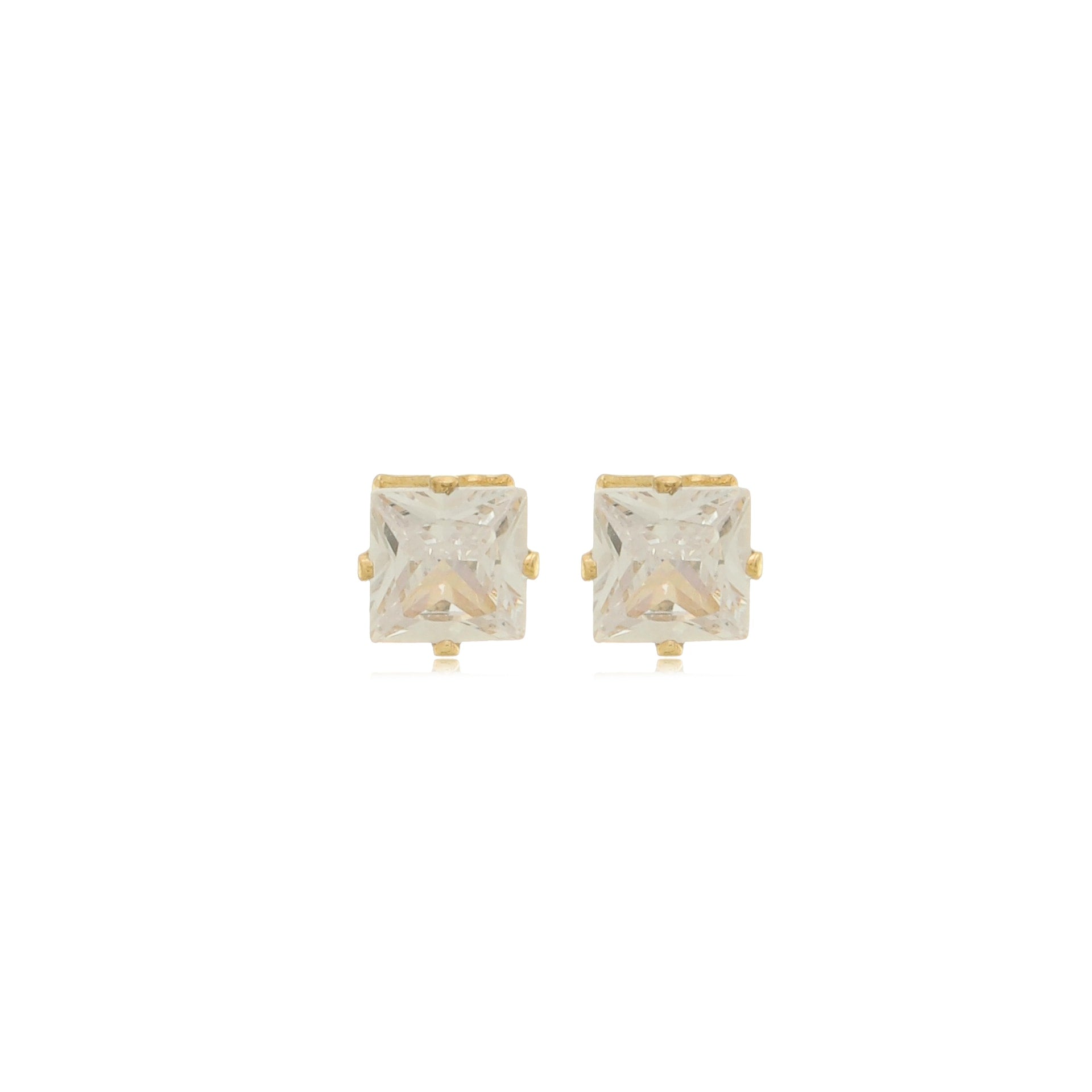 Princess Cut Stud Earring