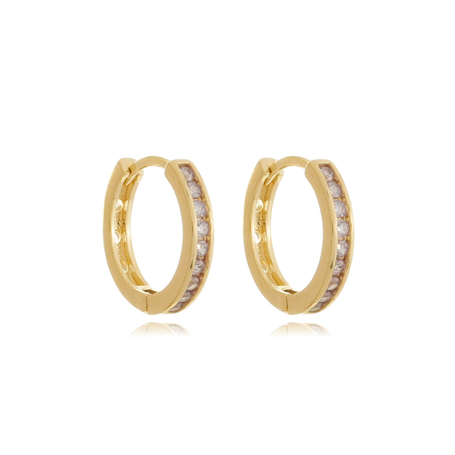 Classic Pave Huggie Hoop Earrings