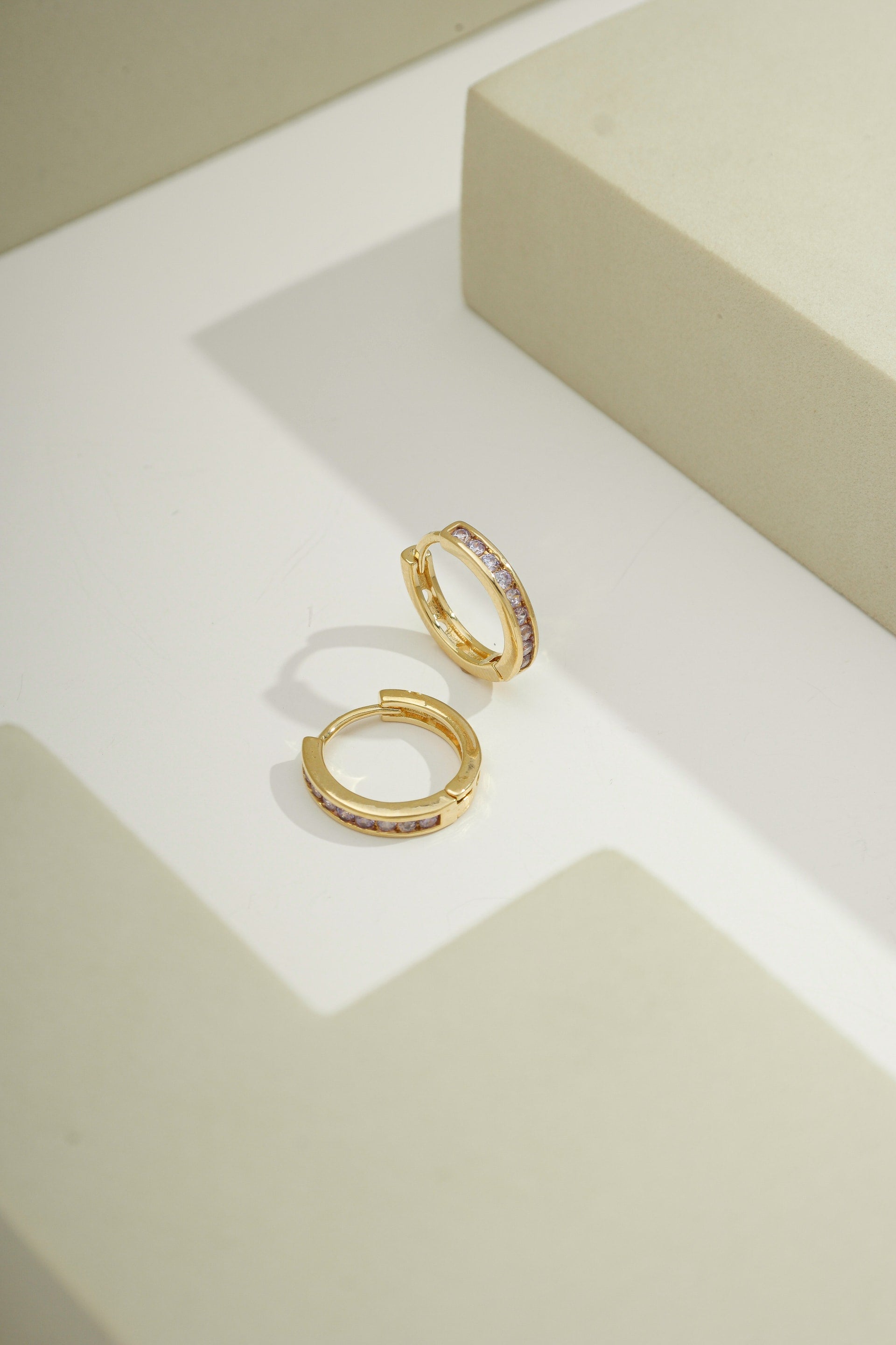 Classic Pave Huggie Hoop Earrings