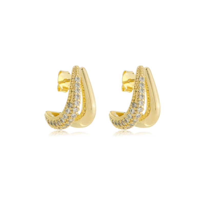 Duo Mini Hoops Gold