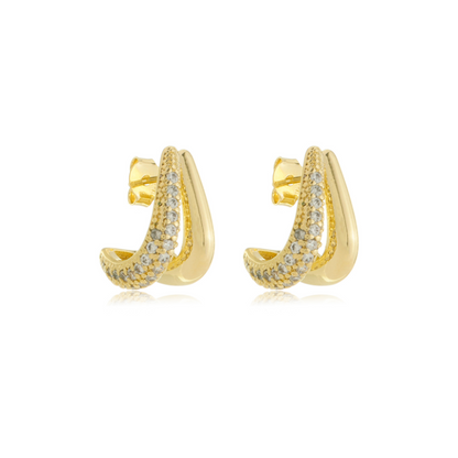 Duo Mini Hoops Gold