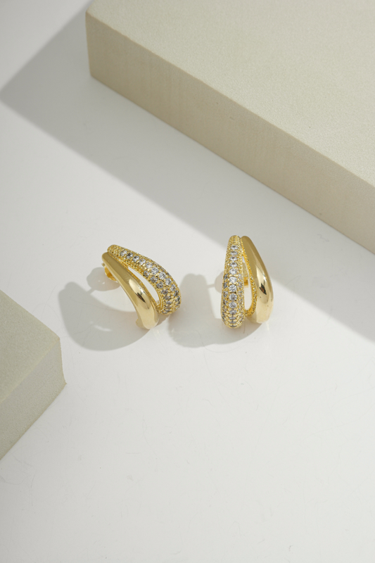 Duo Mini Hoops Gold