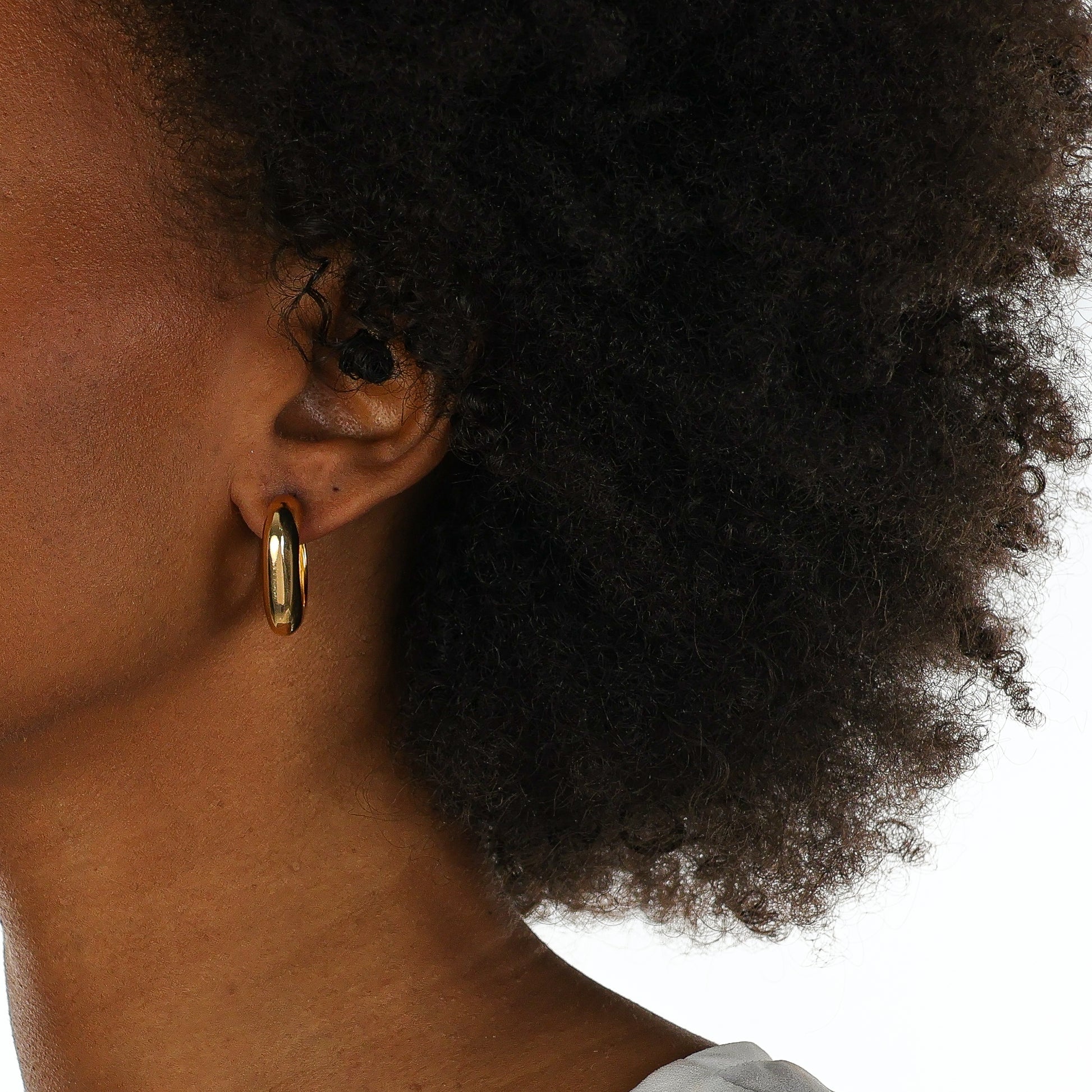Chunky Square Hoop Gold