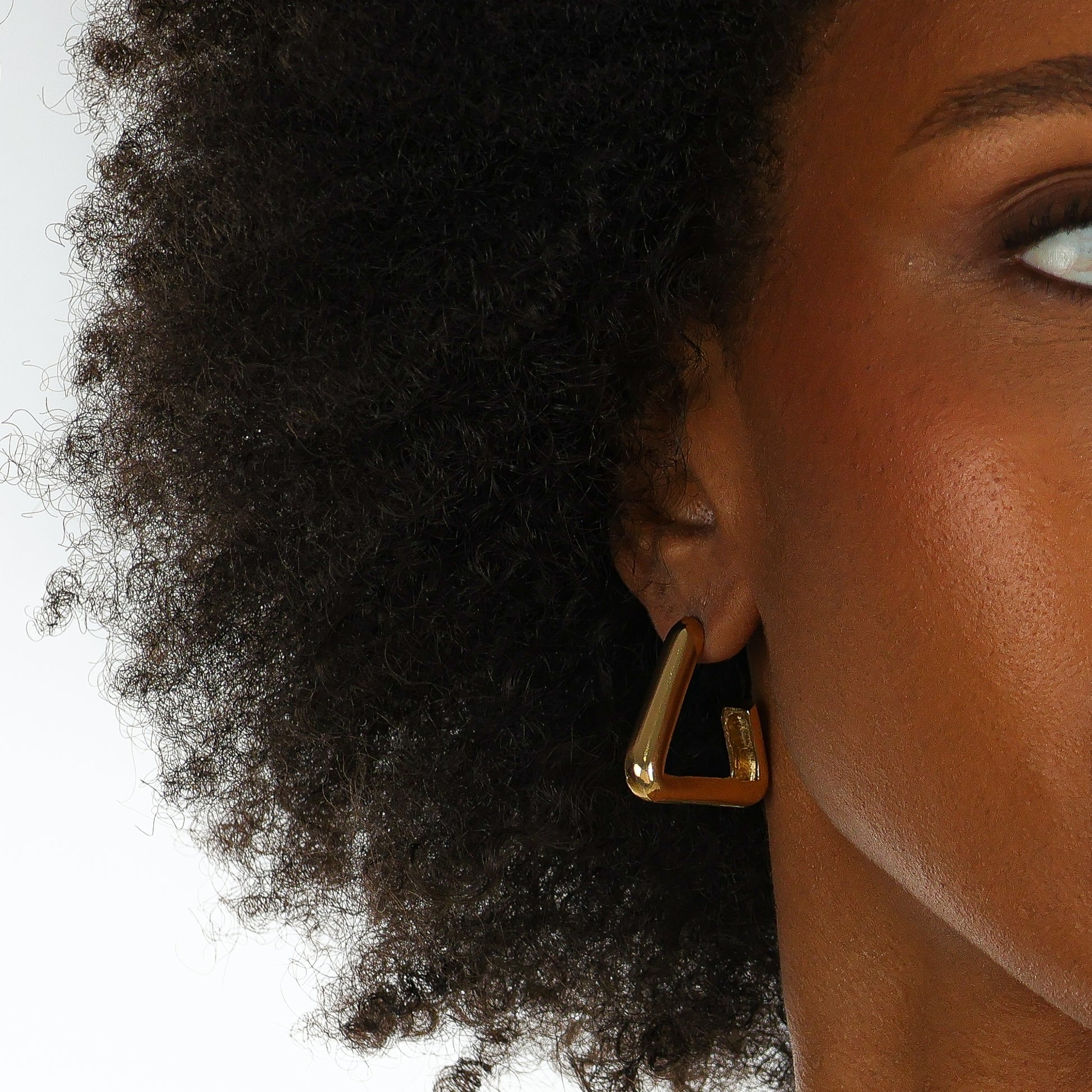 Triangular Hoop Gold