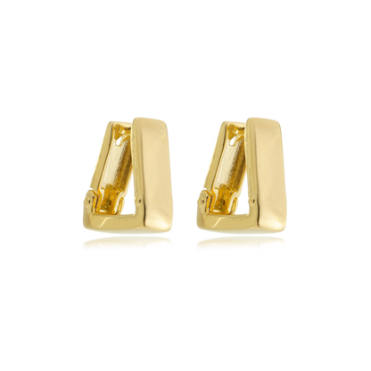 Angular Triangle Hoop Gold