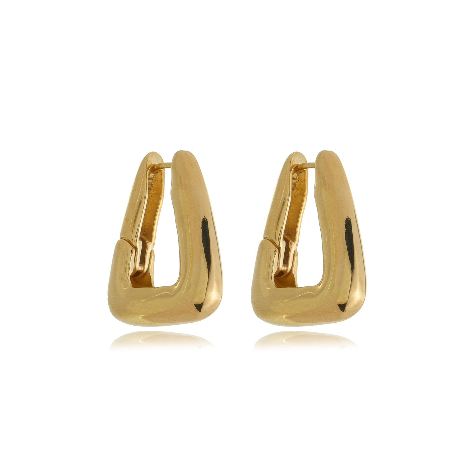 Bold Geometric Hoop Earrings Gold