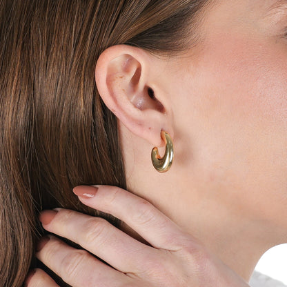 Chunky Mini Hoops Gold