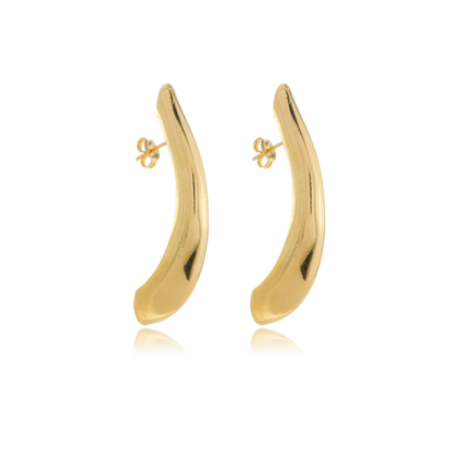 Modern Curve Earrings Gold