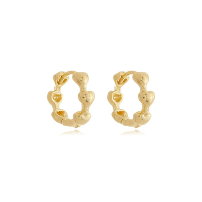 Heart Link Huggies Gold