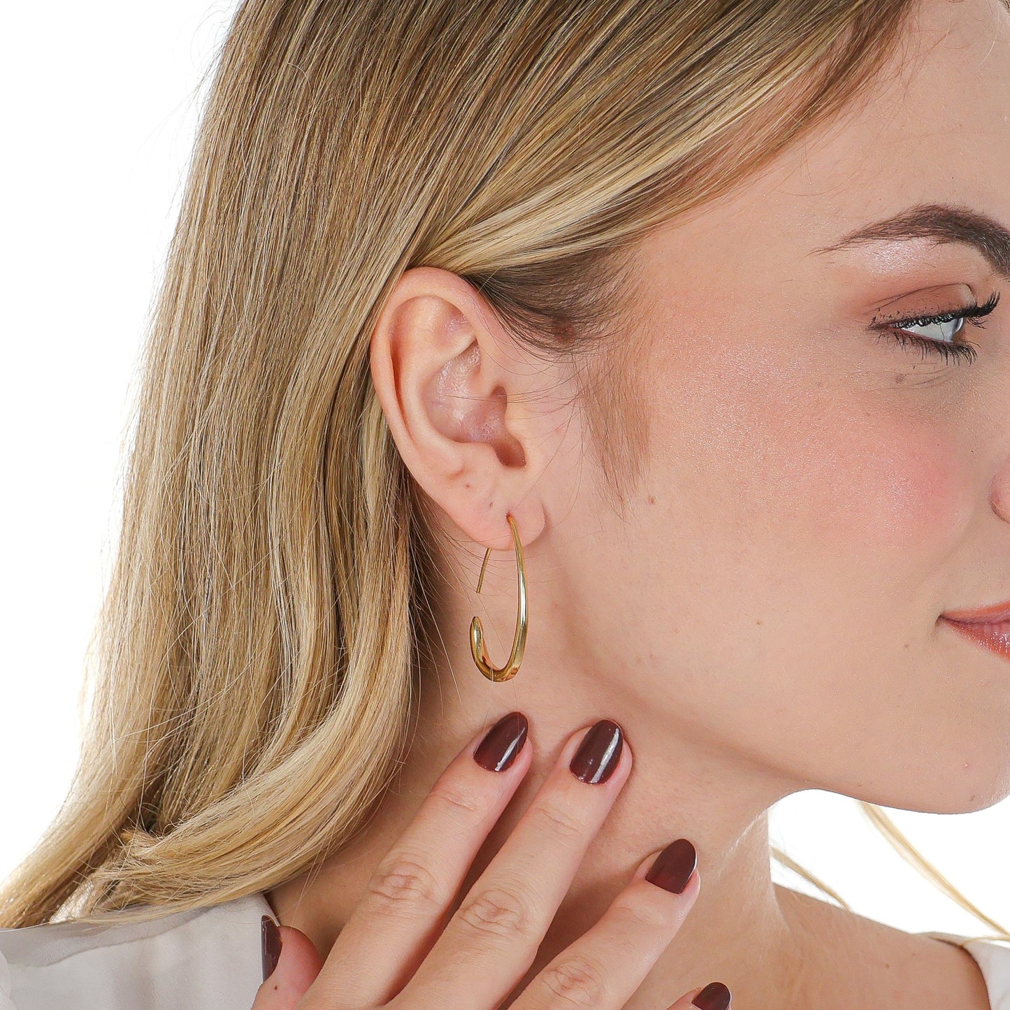 Teardrop Hoop Gold