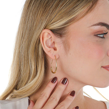 Teardrop Hoop Gold