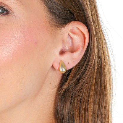 Mini Seashell Teardrop Earring Gold