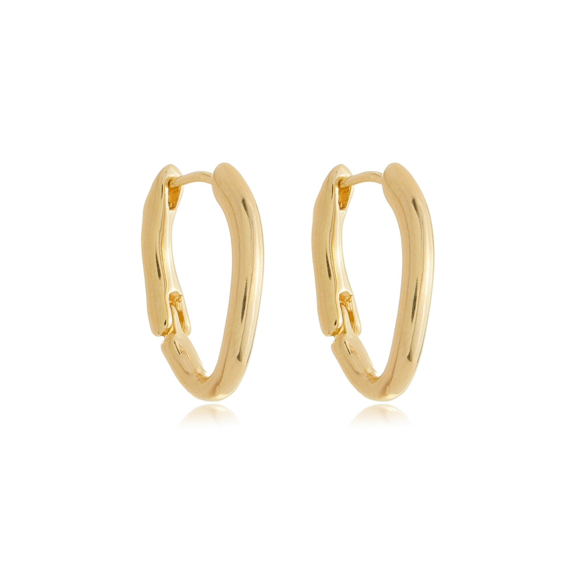 Small Oval Hoops Gold