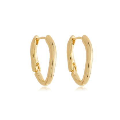 Small Oval Hoops Gold