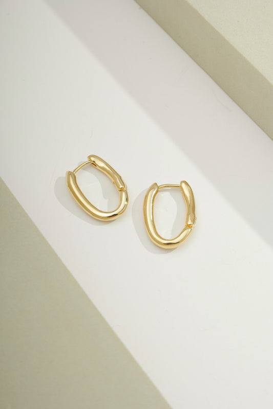 Small Oval Hoops Gold