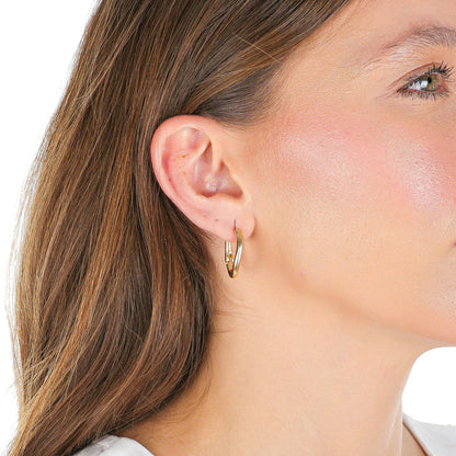 Small Oval Hoops Gold