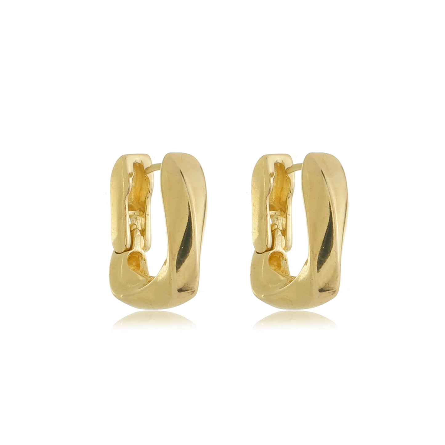 Twist Hoop Earrings Gold
