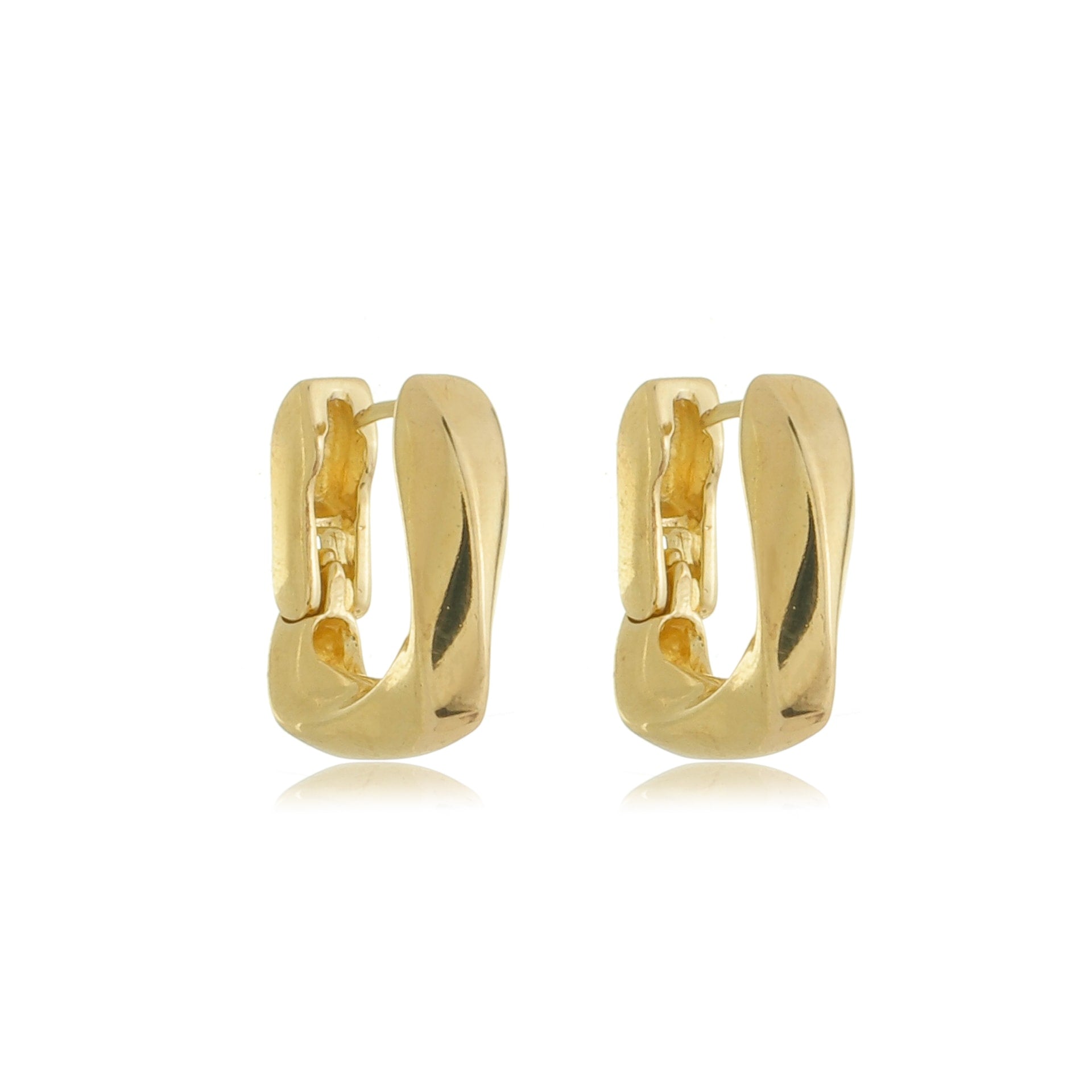Twist Hoop Earrings Gold