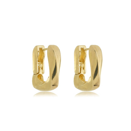 Twist Hoop Earrings Gold